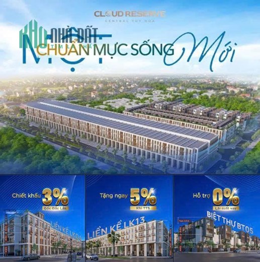 Bán biệt thự Cloud Reserve Central Tuy Hòa, giá thỏa thuận, 300m2