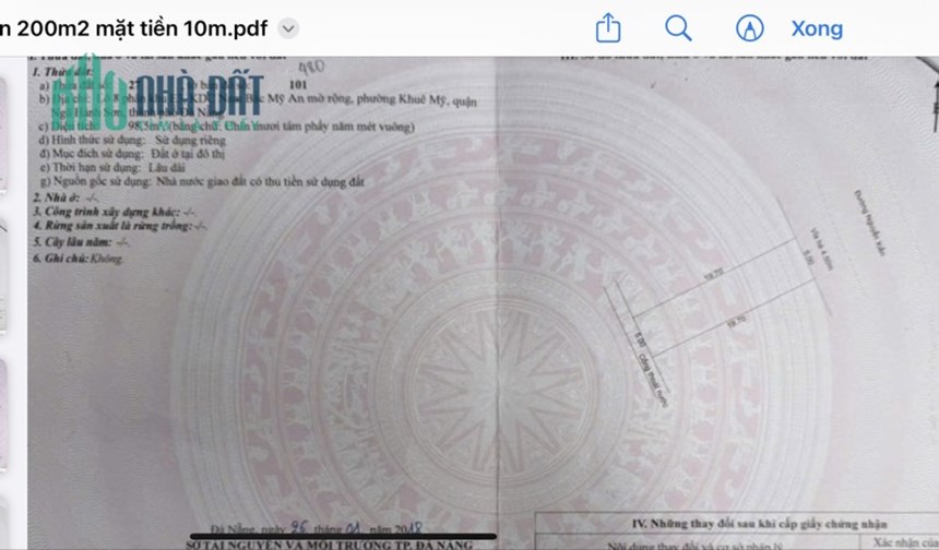 2 lô liền,197m2/18 tỷ, Đất đường  Nguyễn Xiển, Khuê Mỹ, NHSơn, Đ Nẵng, Sát Biển
