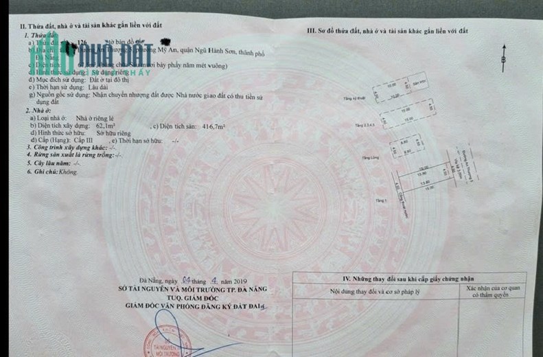 23 tỷ/417m2,Căn hộ 6 tằng, đường An Thượng 5, sát biển Mỹ Khê Đà Nẵng, dòng tiền 80tr/tháng