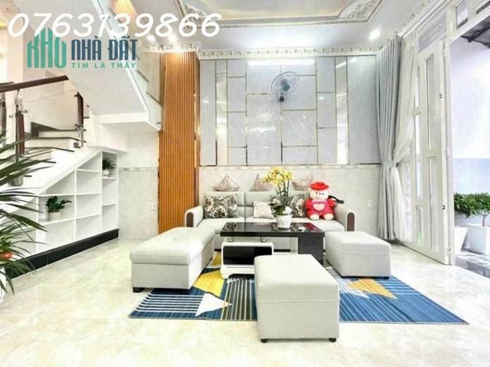 GIÁ 5.x TỶ- HUỲNH TẤN PHÁT- GẦN HOÀNG QUỐC VIỆT- BÁN NHÀ MỚI 3 TẦNG- DT 4.2 x 12.5- XE HƠI ĐỖ CỬA-