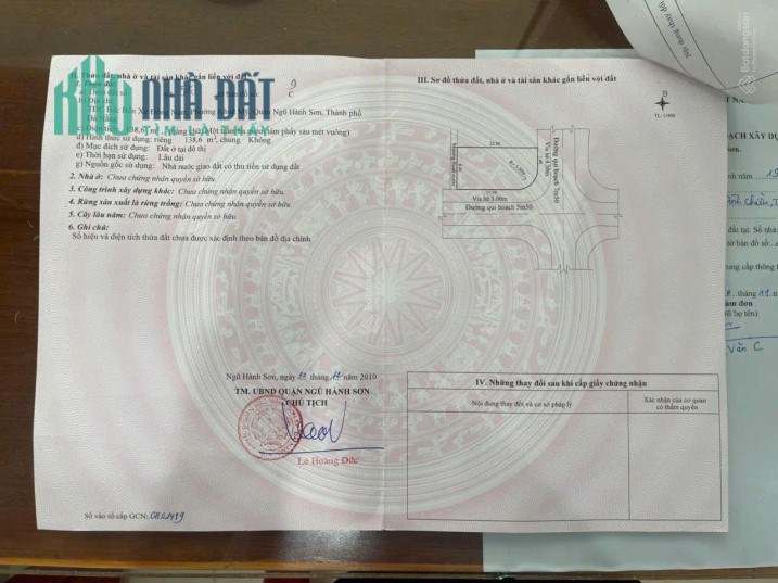 240m2/24 tỷ.Đất 2 M tiền, đường Nguyễn Cơ Thạch và Hoàng Công Chất,Sát bãi tắm Sơn Thủy