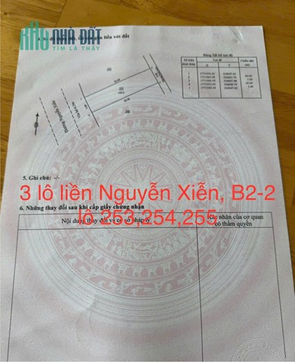 3 lô liền ,300m2/ 27 tỷ Đất đường Nguyễn Xiển, Sát biển Sơn Thủy,NHSơn, Đ Nẵng