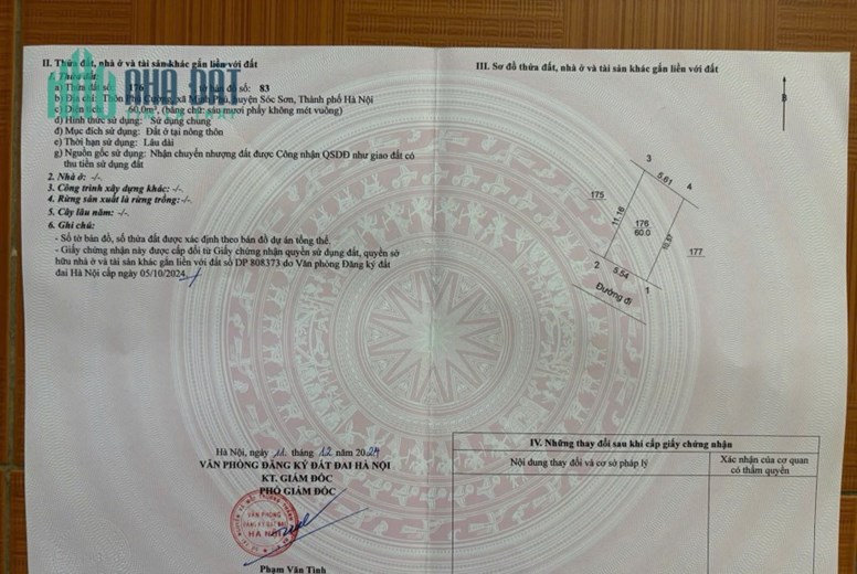 Cần bán mảnh full thổ cư