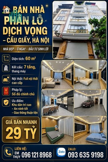 CHÍNH CHỦ CẦN BÁN GẤP NHÀ MỚI ĐẸP  NGÕ NGUYỄN TRÃI, THANH XUÂN Diện tích: 75m²  mới 7 tầng GIÁ 26 TY