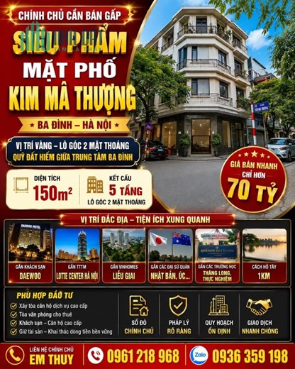 SIÊU PHẨM VĂN PHÒNG LÔ GÓC NGHĨA TÂN – GIÁ CHỈ 55 TỶ   Sổ đỏ 69m² Xây dựng 111m²   xây 10 TẦNG