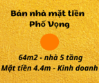 Bán nhà mặt tiền Phố Vọng, Hai bà Trưng, Hà Nội. 64m2 x 5 tầng - LH: 0906299843
