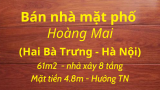 Bán nhà mặt phố Hoàng Mai, Hai Bà Trưng. 61m2 x 8 tầng. LH: Địa Thủy Sư Trần Thọ 0906299843