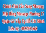 Chính Chủ Cần Sang Nhượng Mặt Bằng Massage tại Phường 17, Quận Gò Vấp, TP Hồ Chí Minh