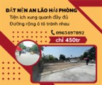 BÁN LÔ ĐẤT GẦN KHU DU LỊCH SINH THÁI TẠI AN LÃO HẢI PHÒNG