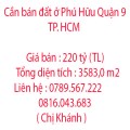 Cần bán đất ở Phú Hữu Quận 9 Thành Phố HCM