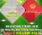 BÁN LÔ ĐẤT RỘNG ĐẸP CÓ 1-0-2 XÃ HIỆP AN, ĐỨC TRỌNG, LÂM ĐỒNG - GIÁ ĐẦU TƯ F0