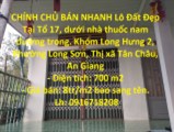 CHÍNH CHỦ BÁN NHANH Lô Đất Đẹp Tại Phường Long Sơn - Thị Xã Tân Châu - An Giang