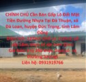 CHÍNH CHỦ Cần Bán Gấp Lô Đất Mặt Tiền Đường Nhựa Tại Đà Loan, Đức Trọng