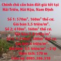 Chính chủ cần bán đất giá tốt tại Hải Triều, Hải Hậu, Nam Định
