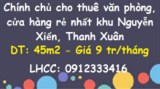 ⭐Chính chủ cho thuê văn phòng, cửa hàng rẻ nhất khu Nguyễn Xiển, Thanh Xuân; 0912333416