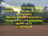 ĐẤT CHÍNH CHỦ VỊ TRÍ ĐẸP CẦN RA NHANH Tại Xã Liên Hiệp, Đức Trọng, tỉnh Lâm Đồng