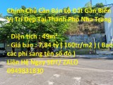 Chính Chủ Cần Bán Lô Đất Gần Biển Vị Trí Đẹp Tại Thành Phố Nha Trang