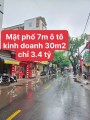 Mặt phố Nhật Tảo ô tô tránh , kinh doanh 30m2-chỉ 3.4 tỷ