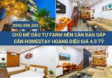 Chủ cần tiền đầu tư farm nên cần bán gấp căn Homestay Hoàng Diệu. Gía 4 TỶ 9, dòng tiền mỗi tháng