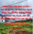 CHÍNH CHỦ CẦN BÁN LÔ ĐẤT – GIÁ RẺ Tại TP Buôn Ma Thuột, Đắk Lắk