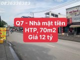 Cần bán căn nhà mặt tiền Đường Huỳnh Tấn Phát, phường Tân Thuận Đông, quận 7, DT 70m2, Giá 12 tỷ TL