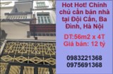 ⭐Hot Hot! Chính chủ cần bán nhà tại Đội Cấn, Ba Đình; 12 tỷ; 0983221368