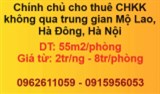 ✨Chính chủ cho thuê CHKK không qua trung gian Mộ Lao, Hà Đông; 0962611059