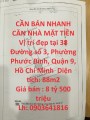 CẦN BÁN NHANH CĂN NHÀ MẶT TIỀN Vị trí đẹp tại quận 9