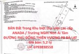 BÁN Đất Trong Khu biệt thự villa cao cấp ANADA / Trường Mầm Non Ái Tâm