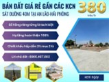 Bán 2 lô đất liền kề giá rẻ chỉ 380tr/lô nằm sát cụm công nghiệp Chiến Thắng-An Lão-Hải Phòng.