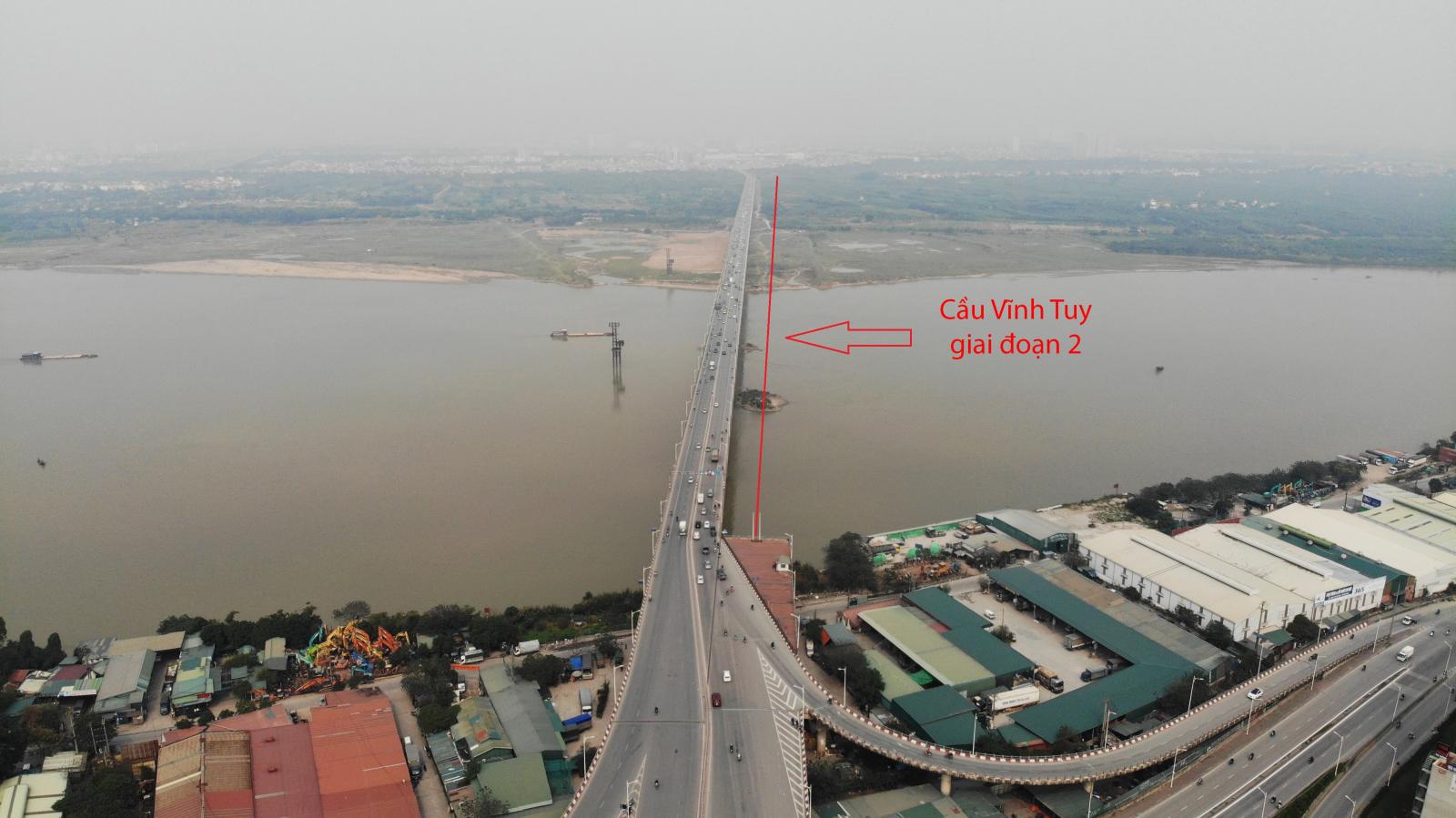 Cầu Vĩnh Tuy giai đoạn 2 sẽ có hình dáng tương tự cầu Vĩnh Tuy giai đoạn 1